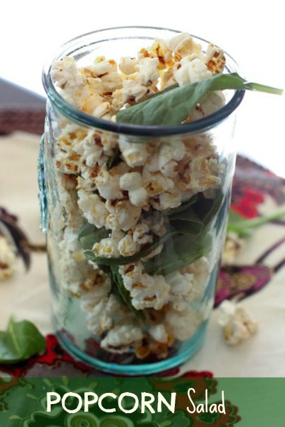 popcorn spinach salad
