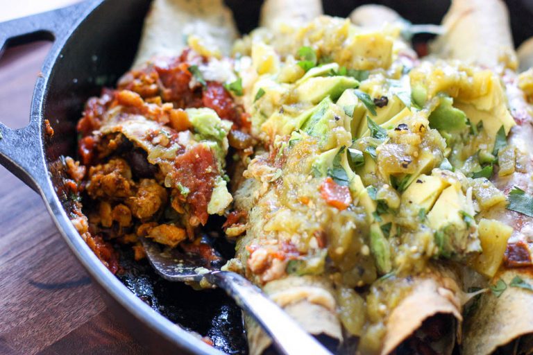 Skillet Tempeh Enchiladas Food Confidence