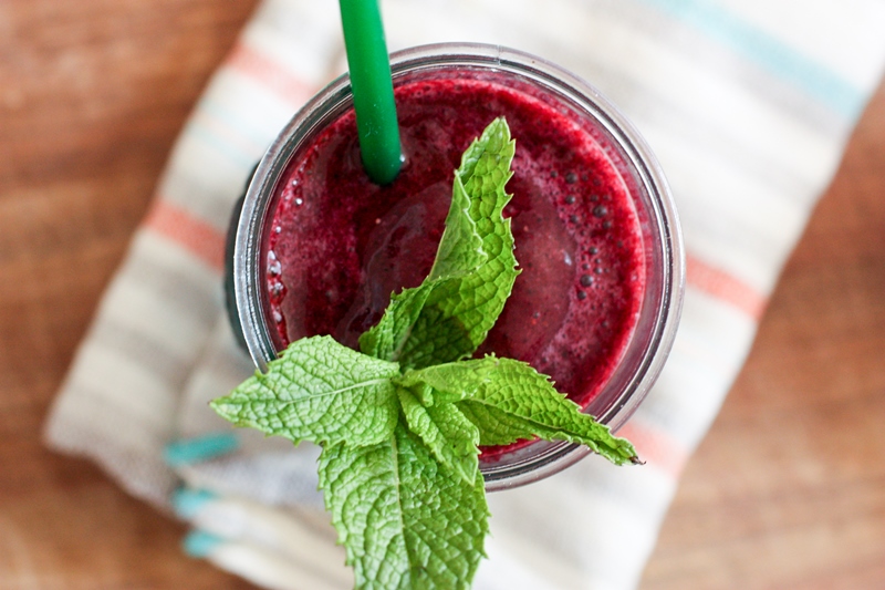 Watermelon, Cherry &amp; Wild Blueberry Smoothie