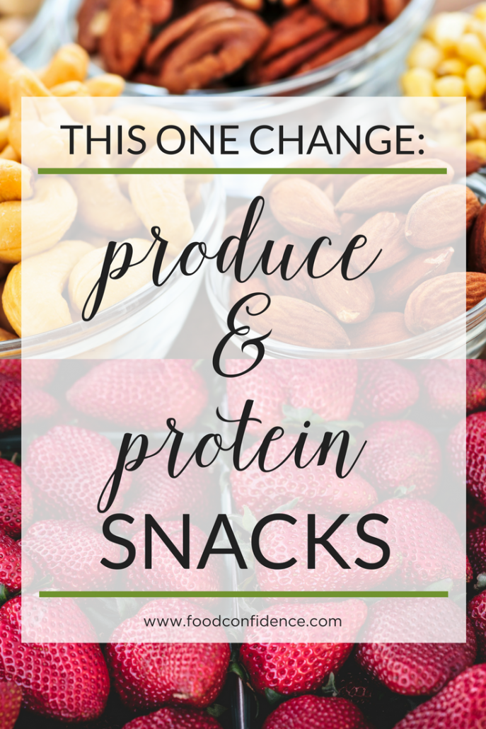 A healthy lifestyle is the result of making sustainable changes over time.  My best strategy for sustainable change is to work on creating one new habit at a time. Learn how produce and protein snacks can help you create a healthier day!