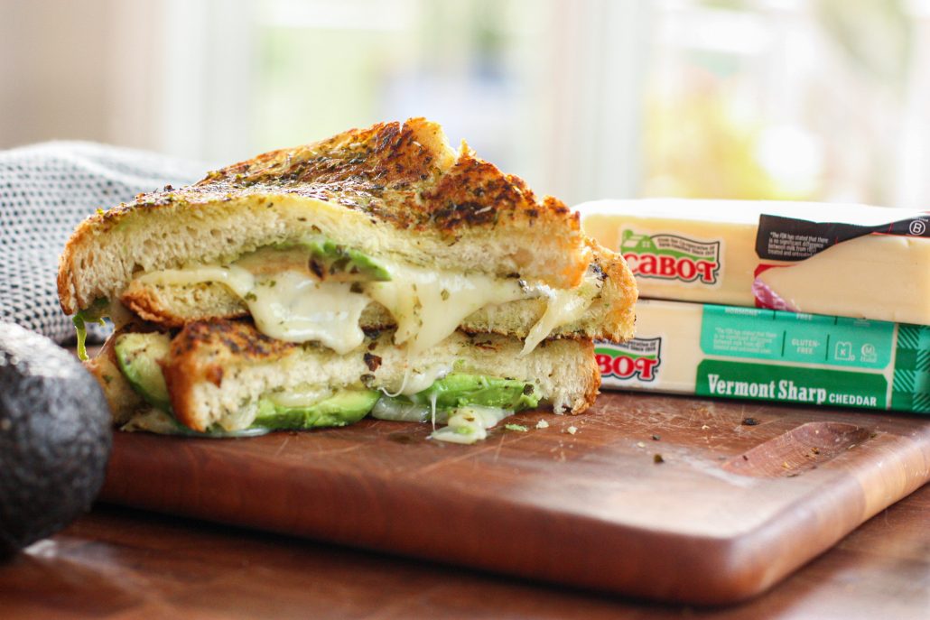 Cabot Cheddar Cheese featured in Grilled Cheese sandwich